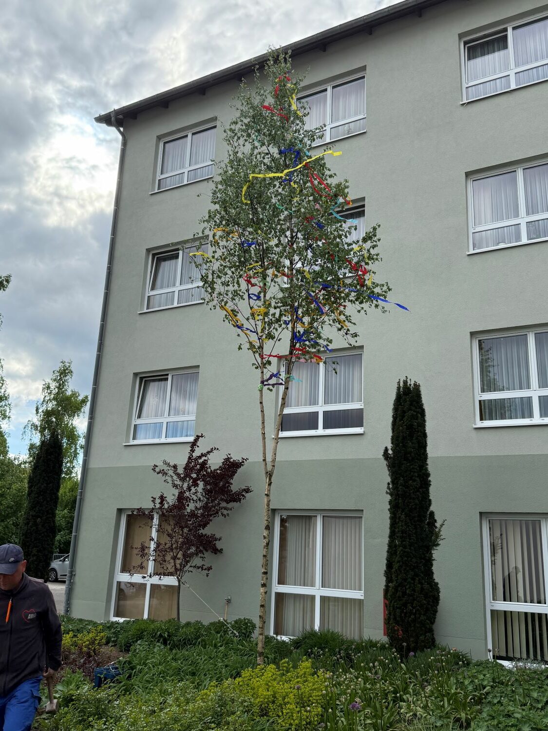 ein geschmückter Maibaum