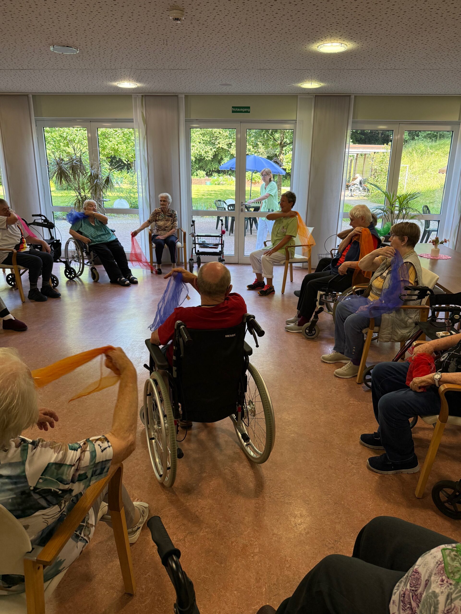 die Senior*innen beim Frühsport