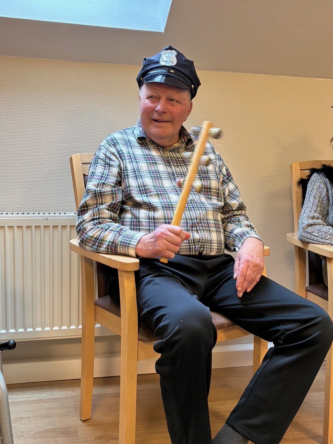 ein Musiker der Lerchenberger Klangkünstler